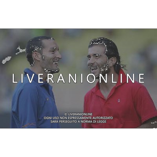 Barcellona - Siviglia Supercoppa Europea a Montecarlo 25/08/2006 nella foto gianluca zambrotta con enzo maresca ph luzzani/ag. aldo liverani