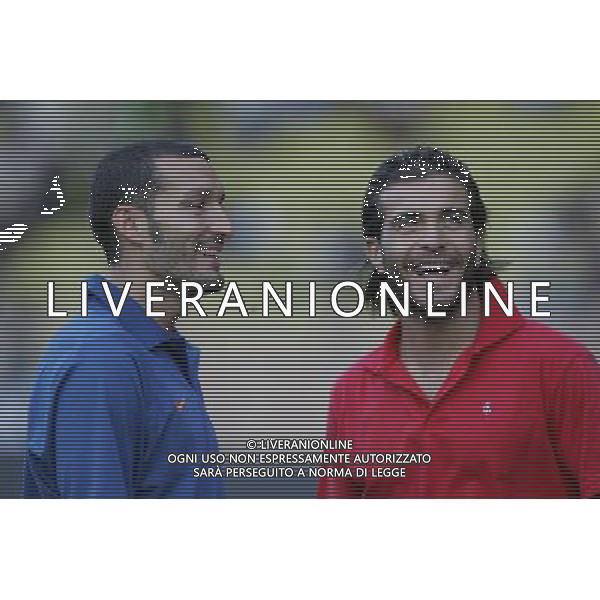 Barcellona - Siviglia Supercoppa Europea a Montecarlo 25/08/2006 nella foto gianluca zambrotta con enzo maresca ph luzzani/ag. aldo liverani