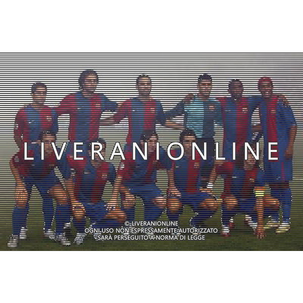Monaco Montecarlo 25/08/2006 Supercoppa Europea 2006 barcellona-siviglia 0:3 nella foto formazione barcellona ph marco luzzani/ag aldo liverani s.a.s.