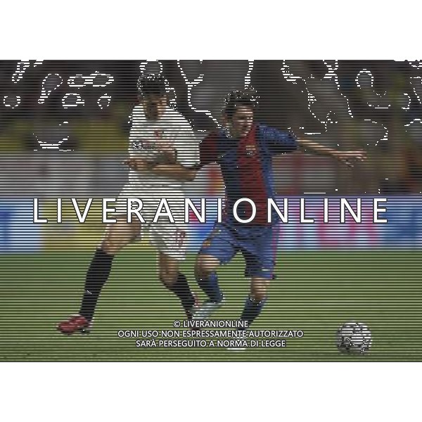Monaco Montecarlo 25/08/2006 Supercoppa Europea 2006 barcellona-siviglia 0:3 nella foto messi e marti\' ph marco luzzani/ag aldo liverani s.a.s.