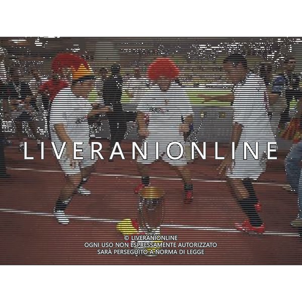 Monaco Montecarlo 25-08-2006 Supercoppa Europea 2006 barcellona-siviglia 0:3 nella foto renato, maresca e luis fabiano ph marco luzzani/ag aldo liverani s.a.s.