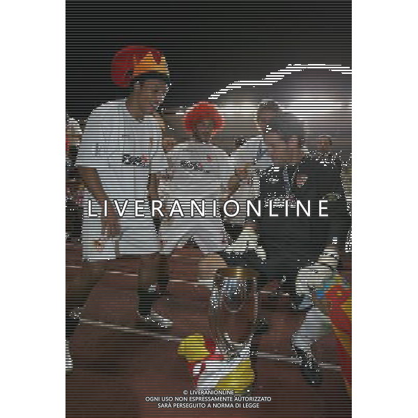 Monaco Montecarlo 25-08-2006 Supercoppa Europea 2006 barcellona-siviglia 0:3 nella foto renato, maresca, escude\' e palop ph marco luzzani/ag aldo liverani s.a.s.