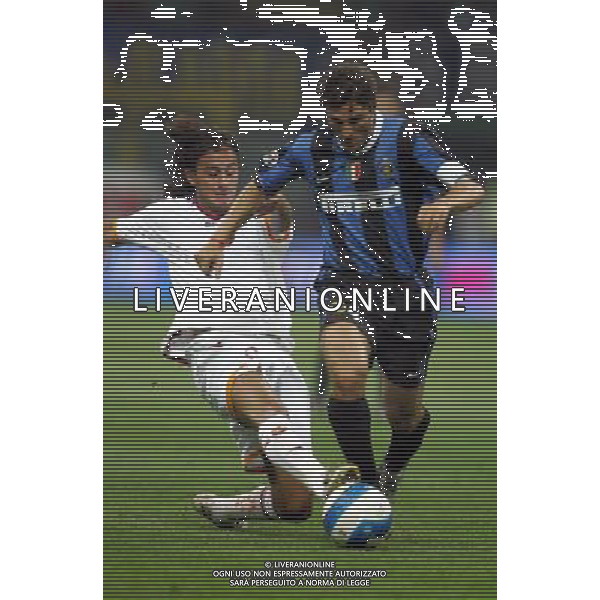 Inter - Roma Supercoppa Italiana 26/08/2006 nella foto alberto aquilani con javier zanetti ph luzzani/ag. aldo liverani