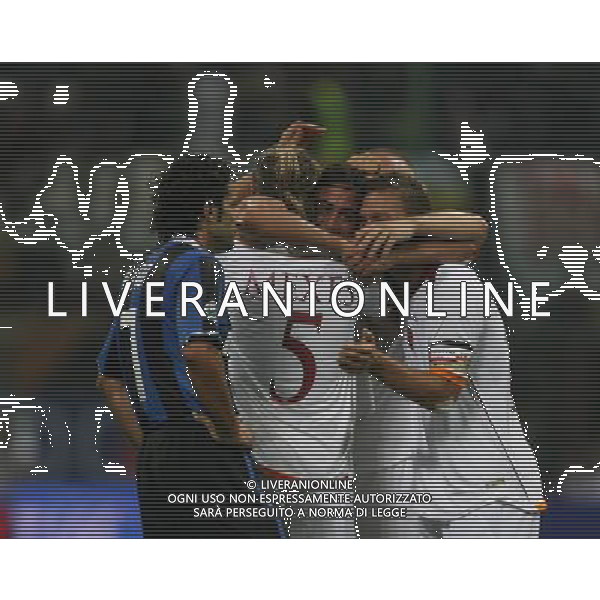 INTER -ROMA SUPERCOPPA ITALIANA TIM 26/08/2006 NELLA FOTO ABBRACCI ROMA agenzia aldo liverani