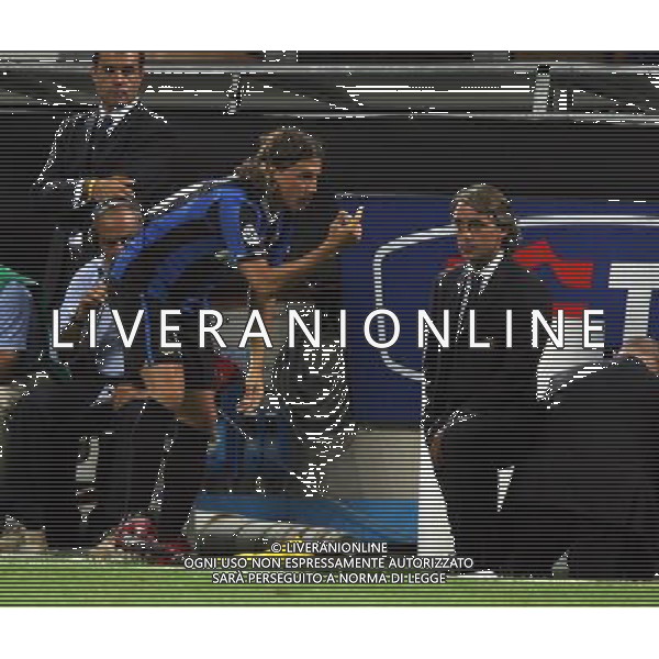 INTER -ROMA SUPERCOPPA ITALIANA TIM 26/08/2006 NELLA FOTO HERNAN CRESPO-ROBERTO MANCINI agenzia aldo liverani