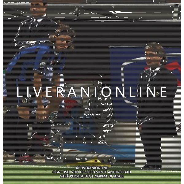 INTER -ROMA SUPERCOPPA ITALIANA TIM 26/08/2006 NELLA FOTO HERNAN CRESPO-ROBERTO MANCINI agenzia aldo liverani