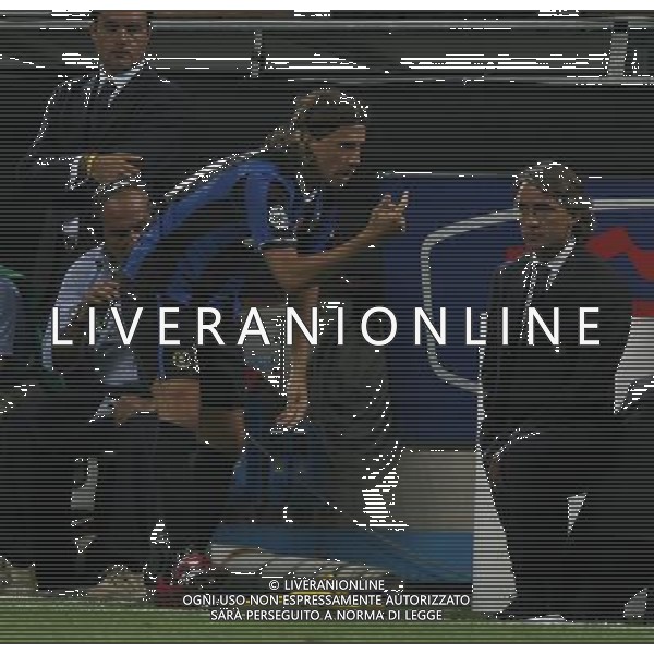 INTER -ROMA SUPERCOPPA ITALIANA TIM 26/08/2006 NELLA FOTO HERNAN CRESPO-ROBERTO MANCINI agenzia aldo liverani