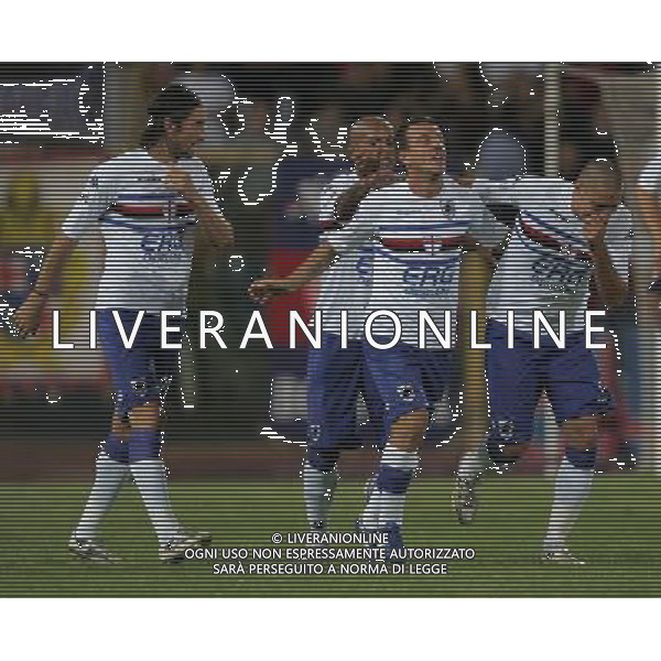 BOLOGNA - SAMPDORIA COPPA ITALIA TIM CUP 27/08/2006 NELLA FOTO ESULTANZA DOPO IL GOL DI FRANCESCO FALCHI FOTO ANDRY/AG. ALDO LIVERANI