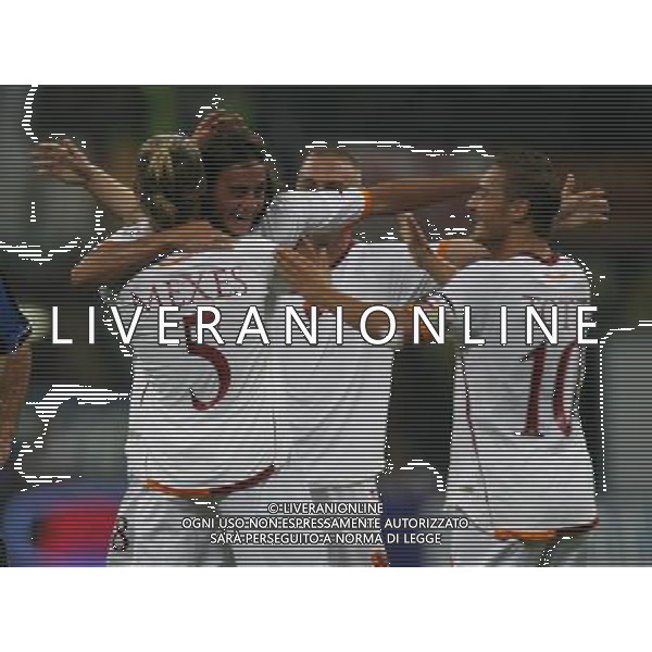 INTER-ROMA SUPERCOPPA ITALIANA 26/08/2006 NELLA FOTO ABBRACCI ROMA AGENZI ALDO LIVERANI