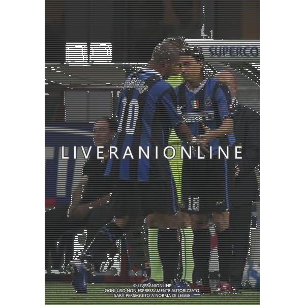 INTER-ROMA SUPERCOPPA ITALIANA 26/08/2006 NELLA FOTO CRESPO HERNAN-ADRIANO AGENZI ALDO LIVERANI