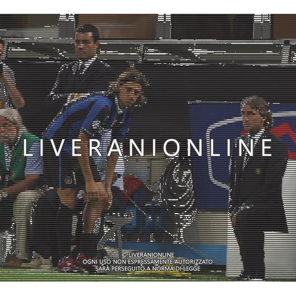 INTER-ROMA SUPERCOPPA ITALIANA 26/08/2006 NELLA FOTO MANCINI ROBERTO-HERNAN CRESPO AGENZI ALDO LIVERANI