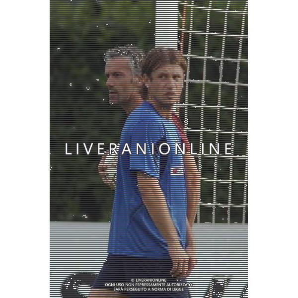 COVERCIANO 28 AGOSTO 2006 ALLENAMENTO DELLA NAZIONALE NELLA FOTO:ROBERTO DONADONI E ANTONIO CASSANO AG ALDO LIVERANI