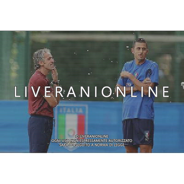 Allenamento della nazionale italiana a coverciano 28/08/2006 nella foto roberto donadoni con fabio grosso * ph gianni nucci/ag. aldo liverani