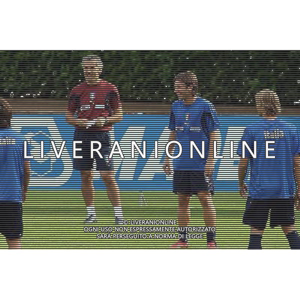 Allenamento della nazionale italiana a coverciano 28/08/2006 nella foto antonio cassano con roberto donadoni * ph gianni nucci/ag. aldo liverani
