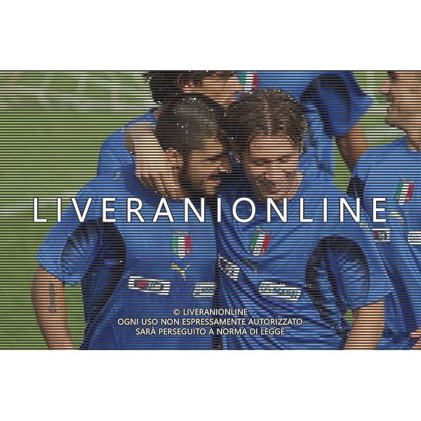 Allenamento della nazionale italiana a coverciano 28/08/2006 nella foto antonio cassano con gennaro gattuso * ph gianni nucci/ag. aldo liverani
