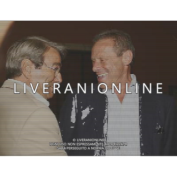 Roma - 30/ 08 / 2006 - Salone d\'Onore del Coni - Foro Italico - Cerimonia di presentazione dei Calendari 2006/2007 della Serie A e della Serie B TIM - nella foto: Il presidente del Palermo Maurizio Zamparini ed il presidente del Livorno aldo Spinelli ph