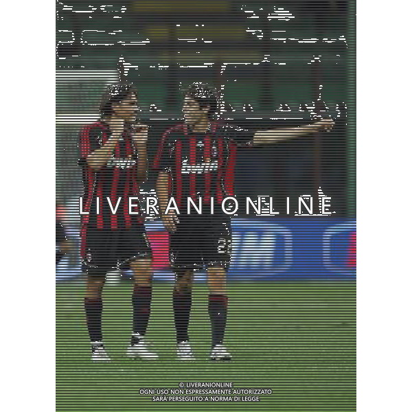 Trofeo Tim 31/08/2006 inter - milan - juventus nella foto esultanza dopo il gol di marco borriello con kaka ph luzzani/ag. aldo liverani