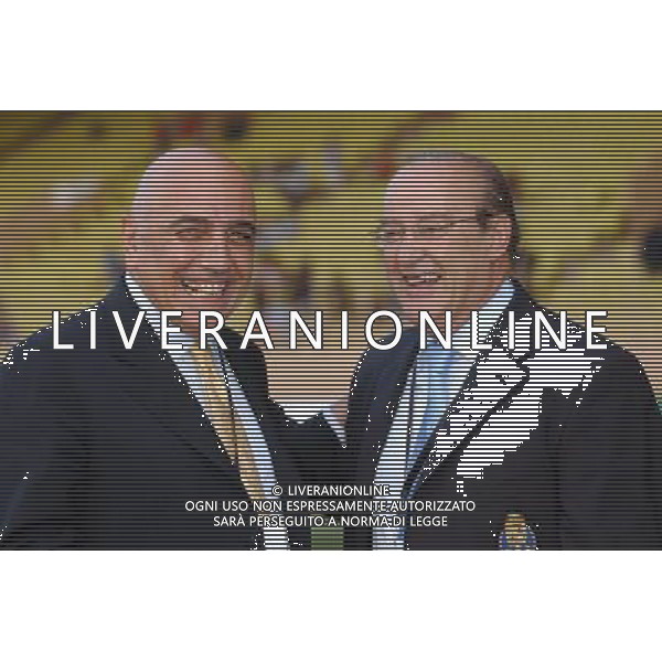 MONTECARLO MONACO 29-08-2003 MILAN - PORTO SUPERCOPPA EUROPEA NELLA FOTO: ADRIANO GALLIANI CON IL PRESIDENTE DEL PORTO* AGENZIA ALDO LIVERANI