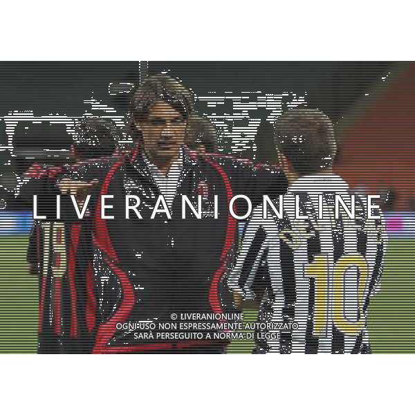 Milano 31/08/2006 trofeo tim 2006 inter-milan-juventus nella foto maldini e del piero ph marco luzzani/ag aldo liverani s.a.s.