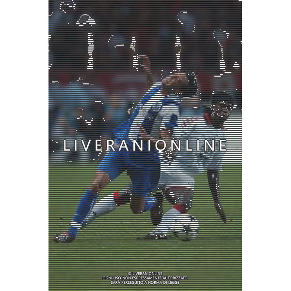 MONTECARLO MONACO 29-08-2003 MILAN - PORTO SUPERCOPPA EUROPEA NELLA FOTO: SEEDORF CLARENCE E PAULO FERREIRA* AGENZIA ALDO LIVERANI
