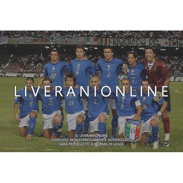 Italia - Lituania qualificazione europei a Napoli 02/09/2006 nella foto la formazione italiana * ph gianni nucci/ag: aldo liverani