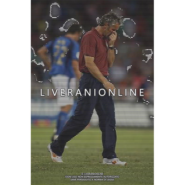 Italia - Lituania qualificazione europei a Napoli 02/09/2006 nella foto la delusione di roberto donadoni * ph nucci gianni/ag: aldo liverani