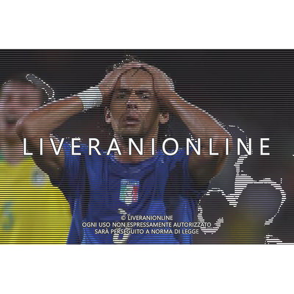 Italia - Lituania qualificazione europei a Napoli 02/09/2006 nella foto la delusione di filippo inzaghi * ph nucci gianni/ag: aldo liverani