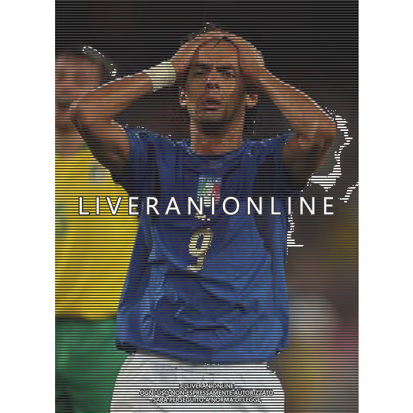 Italia - Lituania qualificazione europei a Napoli 02/09/2006 nella foto filippo inzaghi delusione * ph gianni nucci/ag: aldo liverani