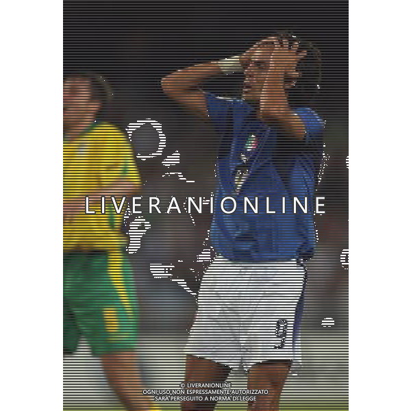 Italia - Lituania qualificazione europei a Napoli 02/09/2006 nella foto filippo inzaghi delusione * ph gianni nucci/ag: aldo liverani