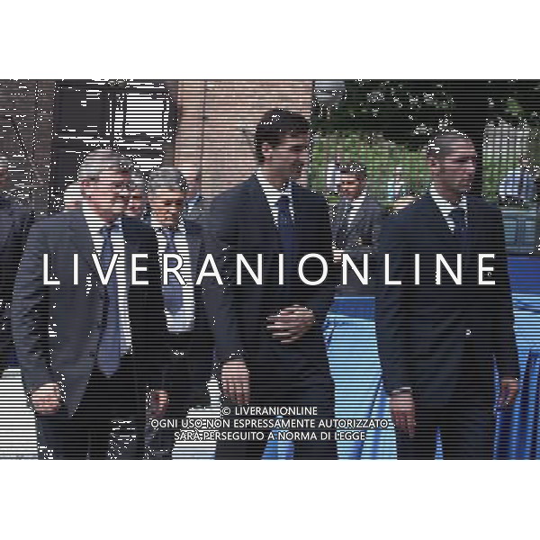 MILANO 6 SETTEMBRE 2006 FUNERALI DI GIACINTO FACCHETTI NELLA FOTO: ARRIVO DELL\' INTER ALLA CAMERA ARDENTE PH FRANKY/AG ALDO LIVERANI