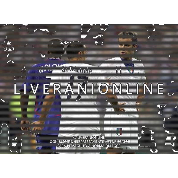 PARIGI 6 SETTEMBRE 2006 FRANCIA-ITALIA QUALIFICAZIONI EURO 2008 NELLA FOTO: gilardino e di michele FOTO LUZZANI / AG. ALDO LIVERANI