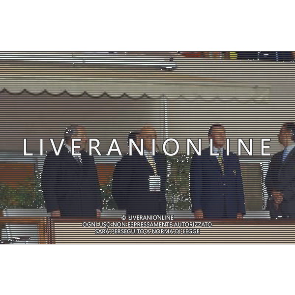 MONTECARLO MONACO 29-08-2003 MILAN - PORTO SUPERCOPPA EUROPEA NELLA FOTO: ADRIANO GALLIANI CON AIGNER GERHARD* AGENZIA ALDO LIVERANI