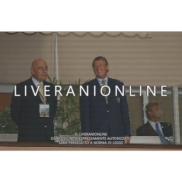 MONTECARLO MONACO 29-08-2003 MILAN - PORTO SUPERCOPPA EUROPEA NELLA FOTO: ADRIANO GALLIANI CON AIGNER GERHARD* AGENZIA ALDO LIVERANI