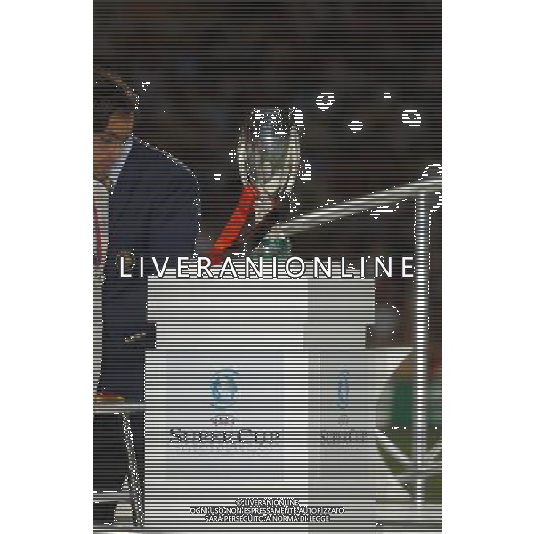 MONTECARLO MONACO 29-08-2003 MILAN - PORTO SUPERCOPPA EUROPEA NELLA FOTO: IL TROFEO LA SUPERCOPPA EUROPEA* AGENZIA ALDO LIVERANI