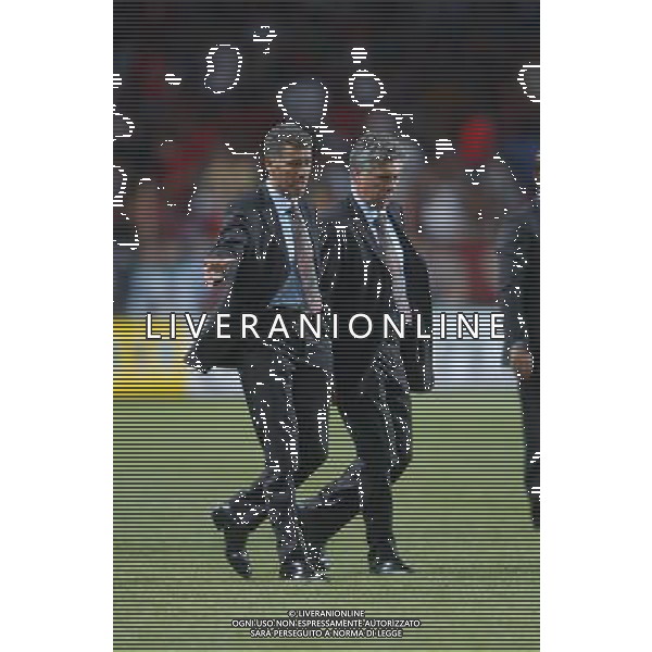 MONTECARLO MONACO 29-08-2003 MILAN - PORTO SUPERCOPPA EUROPEA NELLA FOTO: MAURO TASSOTTI CON CARLO ANCELOTTI* AGENZIA ALDO LIVERANI