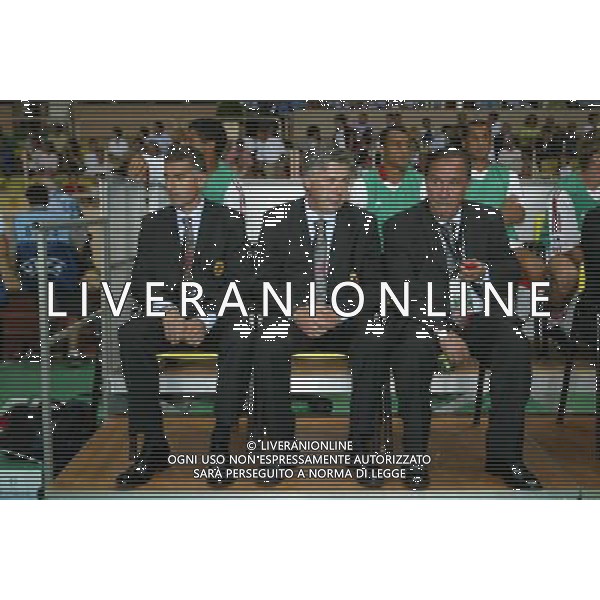 MILAN-PORTO SUPERCOPPA EUROPEA 29/08/2003 NELLA FOTO TASSOTTI MAURO- ANCELOTTI CARLO-RAMACCIONI SILVANO FOTO NERI BAGNAI-AGENZIA ALDO LIVERANI