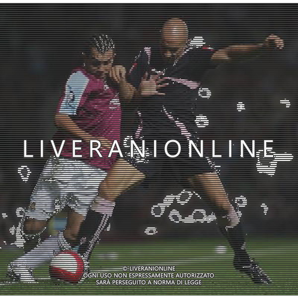 West Ham - Palermo, Coppa UEFA Londra14/09/06 nella foto Carlos Tevez con Mark Bresciano Picture by Ian Kington© IPS/Ag. Aldo Liverani