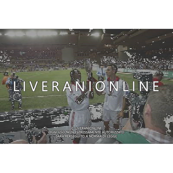 MILAN-PORTO SUPERCOPPA EUROPEA 29/08/2003 NELLA FOTO CLARENCE SEEDORF E FILIPPO INZAGHI FOTO NERI BAGNAI-AGENZIA ALDO LIVERANI