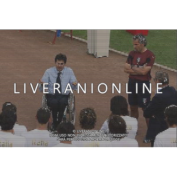 Centro Tecnico Federale di Coverciano 02/10/2006 Raduno e Allenamento della Nazionale Italiana nella foto Luca Pancalli Presidente FIGC con Roberto Donadoni ph gianni nucci/ag. Aldo Liverani