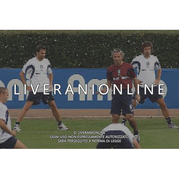 Centro Tecnico Federale di Coverciano 02/10/2006 Raduno e Allenamento della Nazionale Italiana nella foto roberto donadoni con alessandro del piero ph gianni nucci/ag. Aldo Liverani