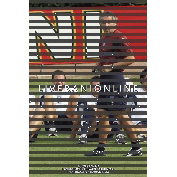 Centro Tecnico Federale di Coverciano 02/10/2006 Raduno e Allenamento della Nazionale Italiana nella foto roberto donadoni con alessandro del piero ph gianni nucci/ag. Aldo Liverani