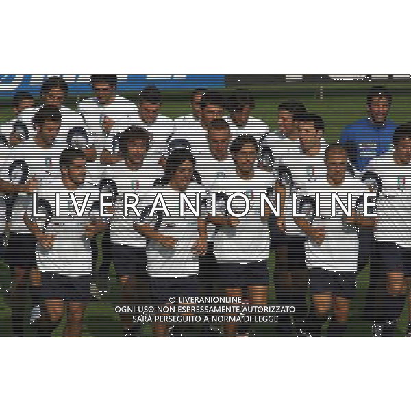 Centro Tecnico Federale di Coverciano 02/10/2006 Raduno e Allenamento della Nazionale Italiana nella foto corsa di gruppo ph gianni nucci/ag. Aldo Liverani