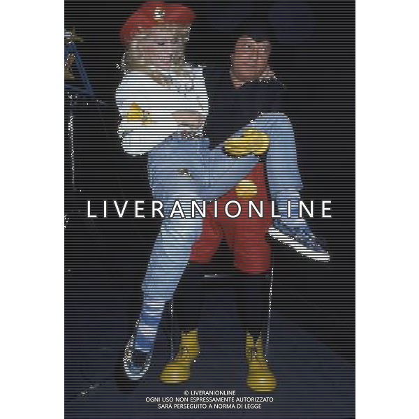 ARCHIVIO GIOVANNI LIVERANI NELLA FOTO PAOLO VILLAGGIO CON HEATHER PARISI AGENZIA ALDO LIVERANI