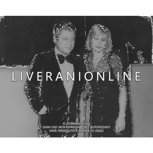 ARCHIVIO GIOVANNI LIVERANI NELLA FOTO PAOLO VILLAGGIO CON RAFFAELLA CARRA\' AGENZIA ALDO LIVERANI