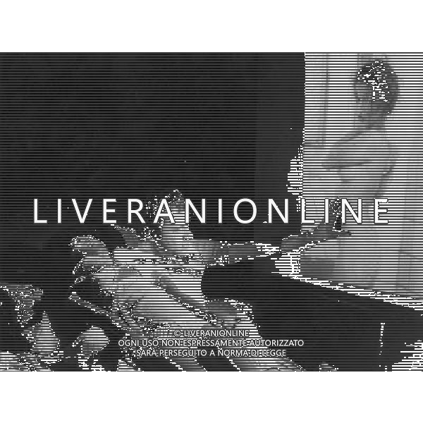ARCHIVIO GIOVANNI LIVERANI NELLA FOTO PAOLO VILLAGGIO CON ELEONORA GIORGI AGENZIA ALDO LIVERANI