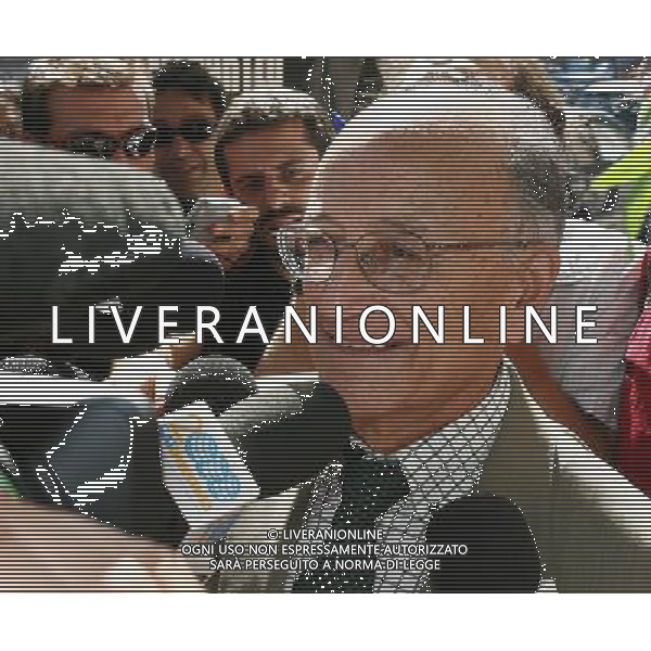 Roma - 03 / 10 / 2006 - Sede della FIGC - nella foto: Francesco Saverio Borrelli assediato dai giornalisti dopo il colloquio con il presidente dell\'Inter Massimo Moratti ph Corradetti/ag. Aldo Liverani