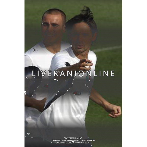 Centro Sportivo Coverciano 02/10/2006 Allenamento della nazionale italiana nella foto filippo inzaghi e fabio cannavaro ph gianni nucci/ag. aldo liverani