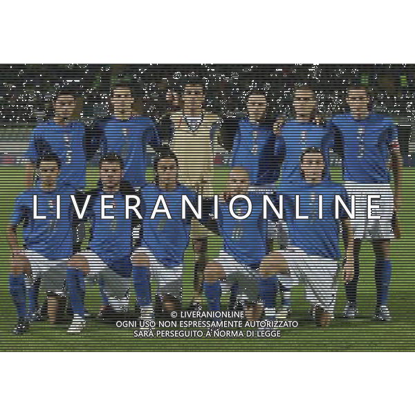 Modena 06/10/2006 Italia - Spagna Qualificazioni Europei - Under 21 nella foto la formazione italiana ph andry/ag. aldo liverani 