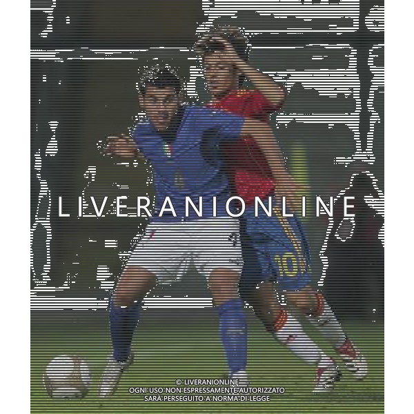 Modena 06/10/2006 Italia - Spagna Qualificazioni Europei - Under 21 nella foto silva con nocerino ph andry/ag. aldo liverani 