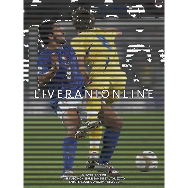 Italia - Ucraina Qualificazioni europei 2008 - Roma 07/10/2006 nella foto gennaro gattuso con shelayev ph andry/ag. aldo liverani